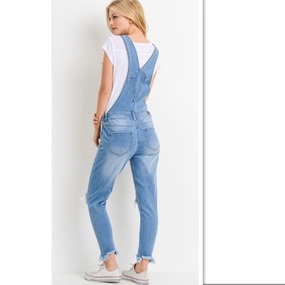 HP 🎉  DISTRESSED OVERALL PANTS - Picture 6 of 8